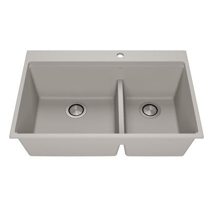 Kalia Bacia - Kitchen sink 33" drop-in 70/30 Double bowl