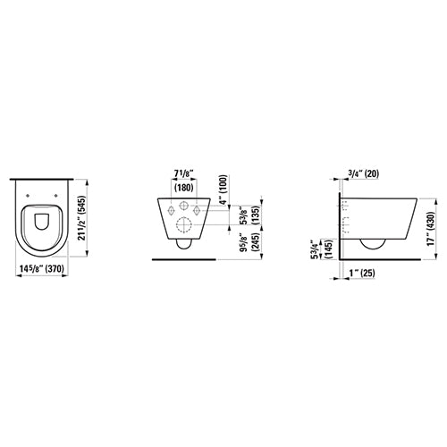 Laufen Kartell Wall Hung Toilet Complete Set White - Golzar Home