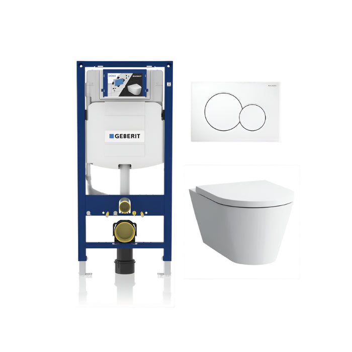 LAUFEN Kartell + Geberit Duofix Sigma Wall-Hung Toilet Kit – Seat Included