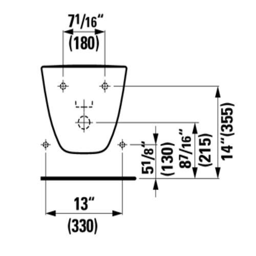 Laufen Pro Wall-Mounted Bidet - H830952 - Golzar Home