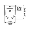 Laufen Pro Wall-Mounted Bidet - H830952 - Golzar Home