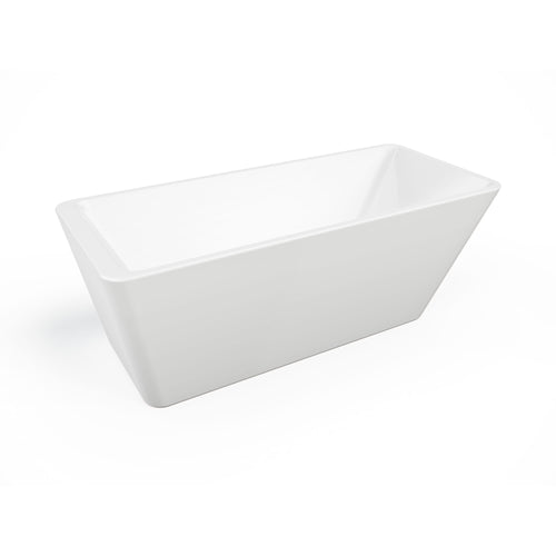 Neptune Lauzanne F1 3060 AFR Acrylic Freestanding End Drain Bathtub in White