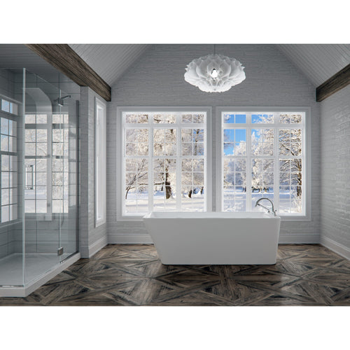 Neptune Lauzanne F1 3060 AFR Acrylic Freestanding End Drain Bathtub in White