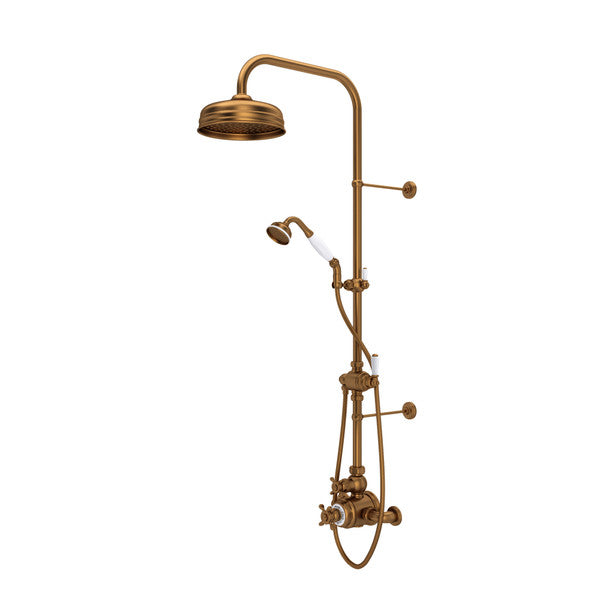 Perrin & Rowe Edwardian Thermostatic Shower Package - With Cross Handle.KIT1NX