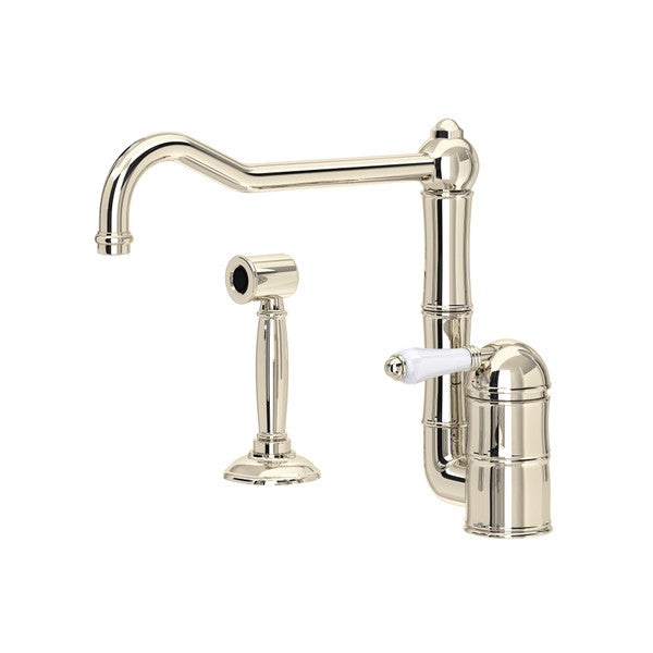 ROHL Acqui® Extended Spout Kitchen Faucet With Side Spray