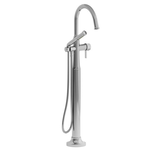 Riobel Momenti™ Thermostatic Single  Hole Floor Mount Tub Filler Trim With C-Spout