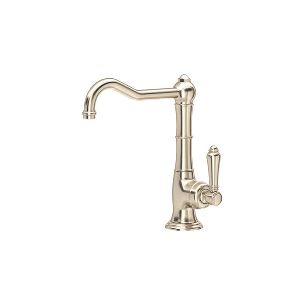 ROHL Cinquanta Single Hole Column Spout Bar & Food Prep Faucet - Polished Chrome With Metal Lever Handle/6.5LMAPC