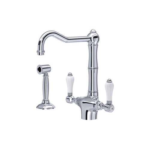 ROHL Acqui® Two Handle Kitchen Faucet With Side Spray