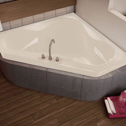 Tryst 59 x 59 Acrylic Corner Center Drain Bathtub in White