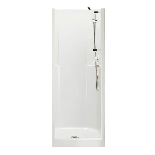 Biarritz 40 30 x 32 AcrylX Alcove Center Drain One-Piece Shower in White