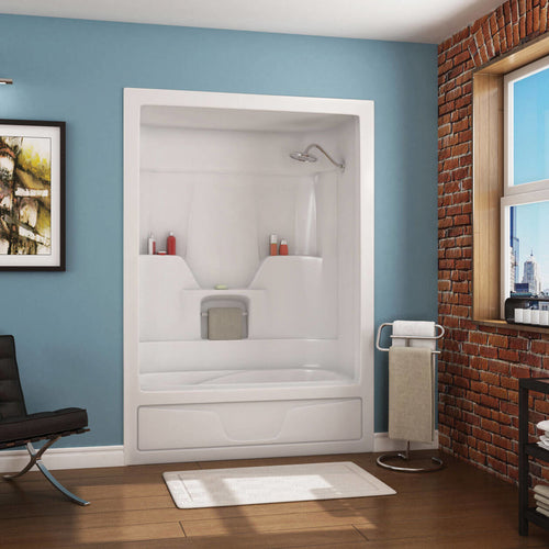 Aspen-3P 60 x 31 Acrylic Alcove Left-Hand Drain Three-Piece Tub Shower in White