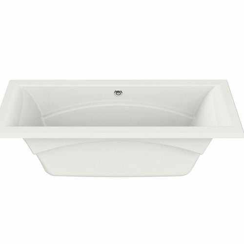 Optik 7242 Acrylic Undermount Center Drain Bathtub in White