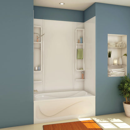 Finesse 80 61 x 34 Acrylic Glue up Five-Piece Tub Wall Surround in White