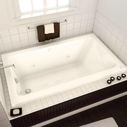 Pose 6632 Acrylic Drop-in End Drain Bathtub in White