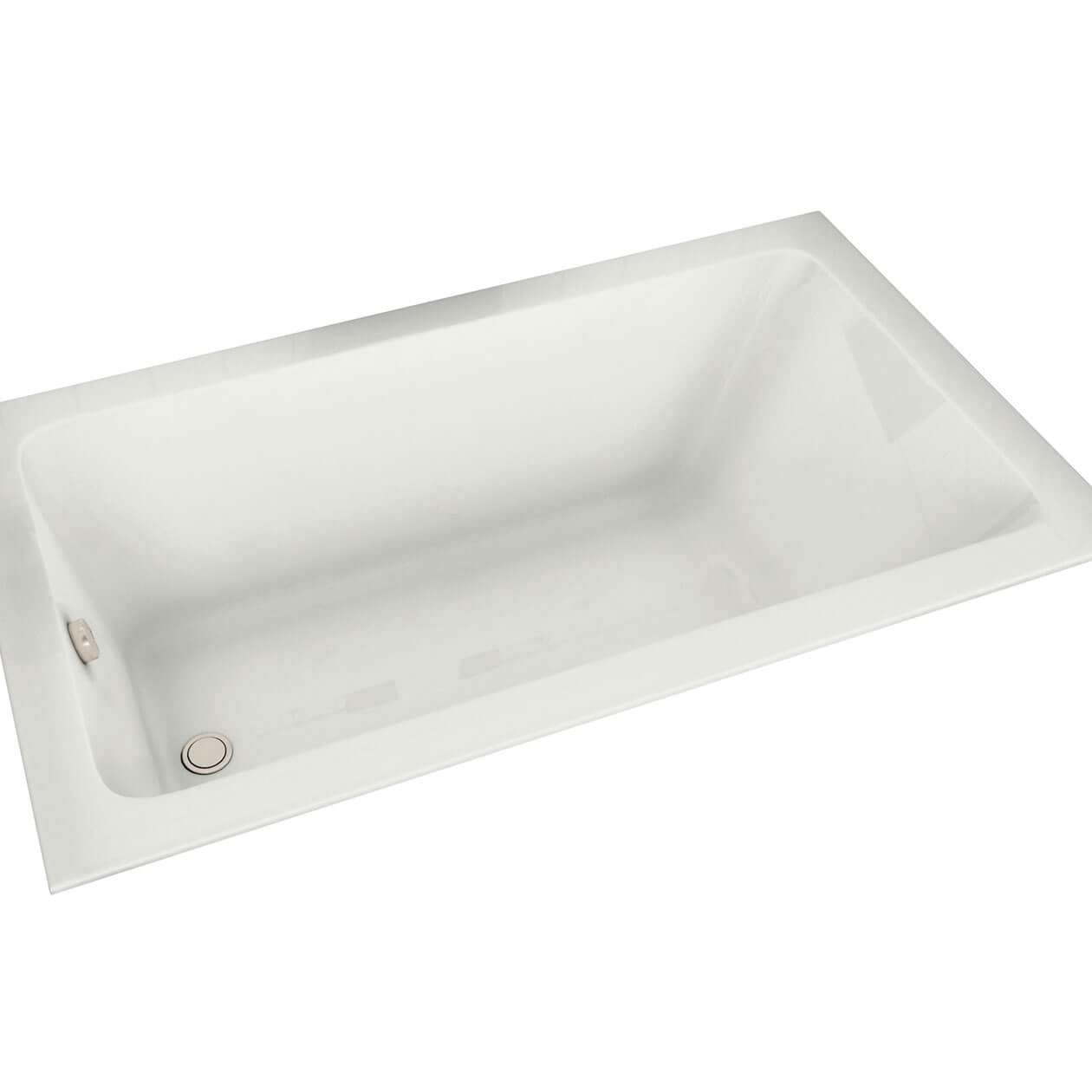 Pose 6632 Acrylic Drop-in End Drain Bathtub in White