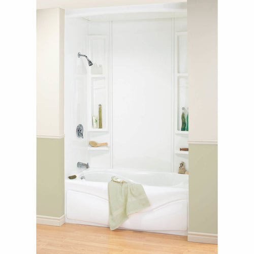 Finesse 80 61 x 34 Polystyrene Glue up Five-Piece Tub Wall Surround in White