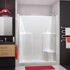 SS3660 R/L AcrylX Alcove Center Drain One-Piece Shower in White