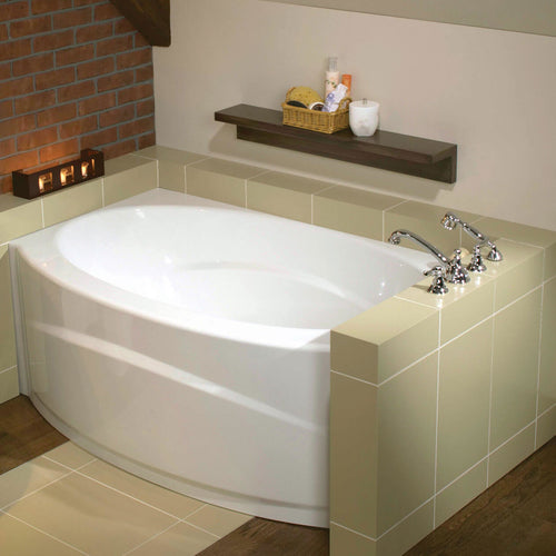 Islander AFR 60 x 38 Acrylic Alcove Left-Hand Drain Bathtub in White