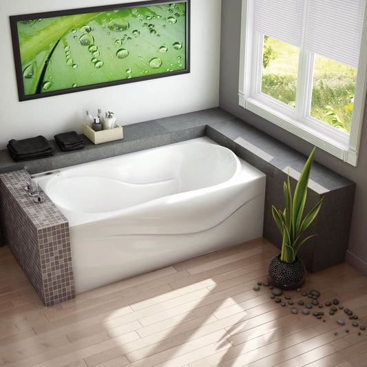 Vichy 6032 Acrylic Alcove Left-Hand Drain Bathtub in White