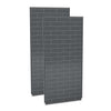 Utile 3636 Composite Direct-to-Stud Two-Piece Corner Shower Wall Kit in Metro Thunder Grey