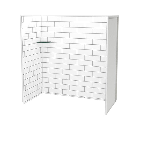 Utile 6032 Composite Direct-to-Stud Three-Piece Tub Wall Kit in Metro Tux