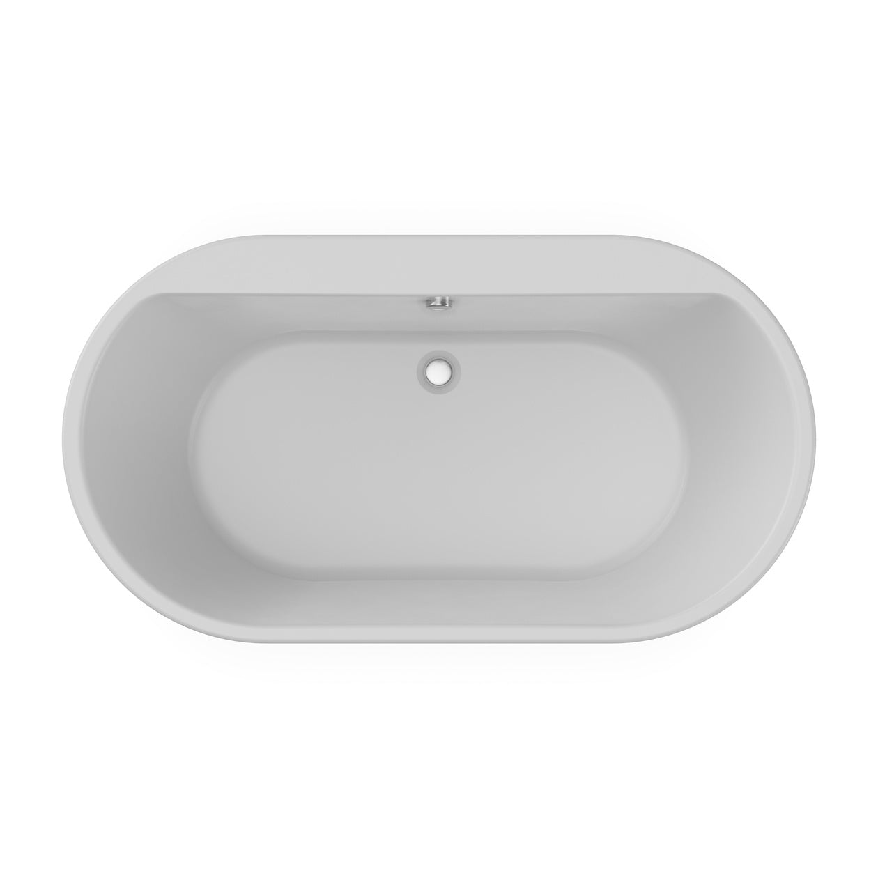 Brioso 6636 AcrylX Freestanding Center Drain Bathtub in White with White Skirt