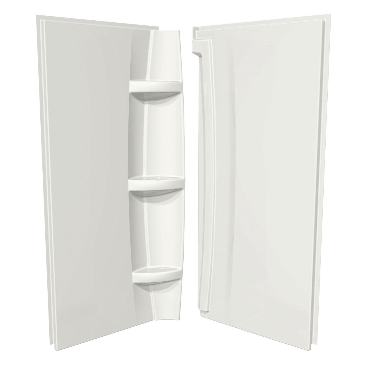 32 x 72 in. Acrylic Direct-to-Stud Two-Piece Wall Kit in White
