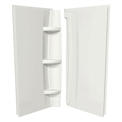32 x 72 in. Acrylic Direct-to-Stud Two-Piece Wall Kit in White