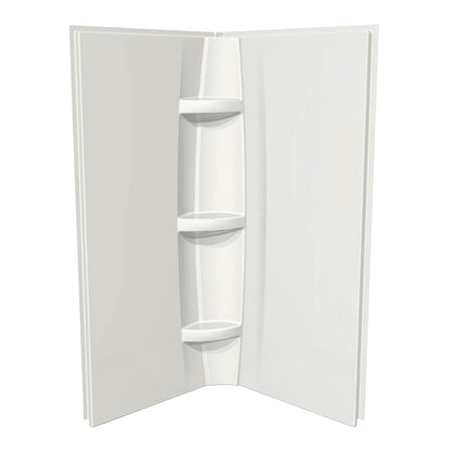 40 x 72 in. Acrylic Direct-to-Stud Two-Piece Shower Wall Kit in White