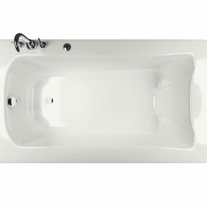 Release 6036 Acrylic Drop-in End Drain Bathtub in White