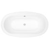 Jazz F 66 x 36 Acrylic Freestanding Center Drain Bathtub in White with White Skirt