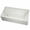 Exhibit 6032 IFS Acrylic Alcove Left-Hand Drain Bathtub in White
