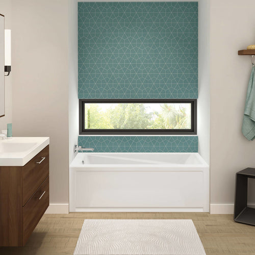 Exhibit 6032 IFS Acrylic Alcove Left-Hand Drain Bathtub in White