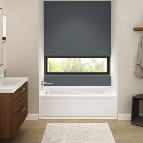 Exhibit 6032 IFS AFR DTF Acrylic Alcove Left-Hand Drain Bathtub in White