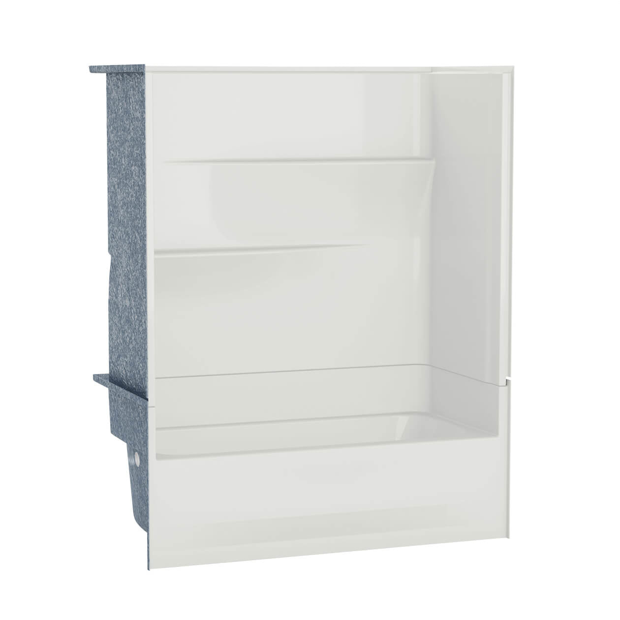 Gallery TS-6030 AcrylX Alcove Left-Hand Drain Two-Piece Tub Shower in White