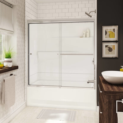 Gallery TS-6030 AcrylX Alcove Left-Hand Drain Two-Piece Tub Shower in White