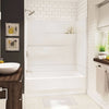 Gallery TS-6030 AcrylX Alcove Left-Hand Drain Two-Piece Tub Shower in White