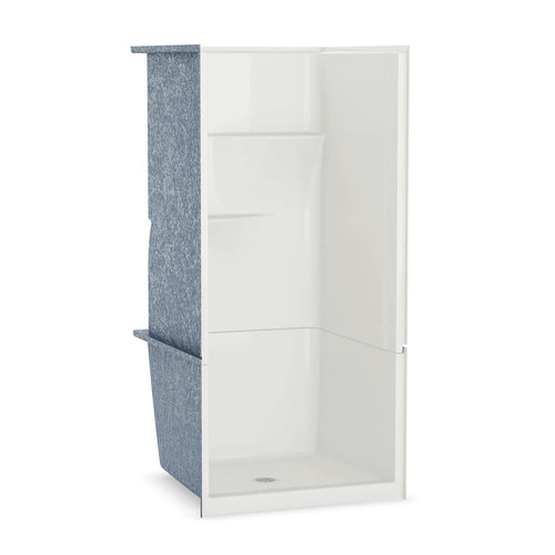 Gallery SH-3636 AcrylX Alcove Center Drain Two-Piece Shower in White