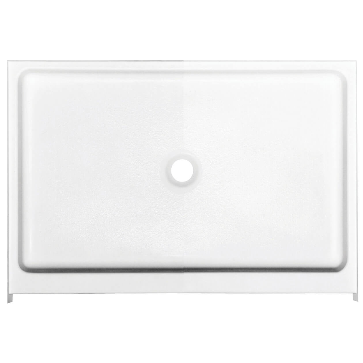 Finesse Base 42 x 32 AcrylX Alcove Shower Base with Center Drain in White