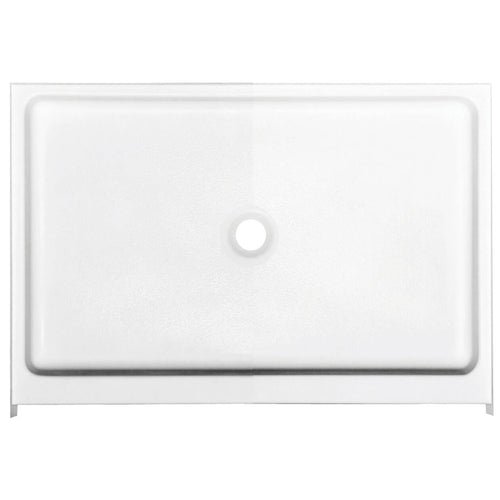 Finesse Base 42 x 32 AcrylX Alcove Shower Base with Center Drain in White