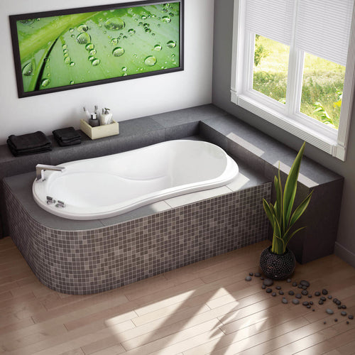 Murmur 6034 Acrylic Drop-in End Drain Bathtub in White