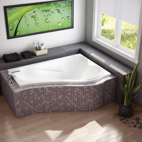 Murmur 6043 ASY Acrylic Drop-in Left-Hand Drain Bathtub in White