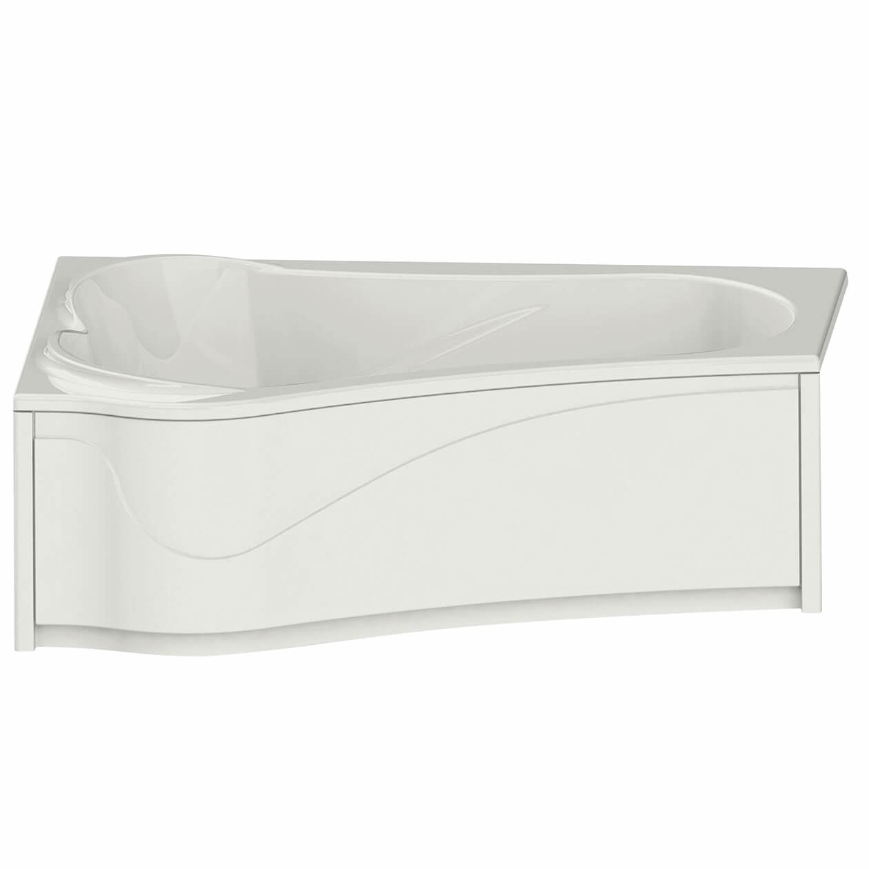 Murmur 6043 ASY Acrylic Drop-in Left-Hand Drain Bathtub in White