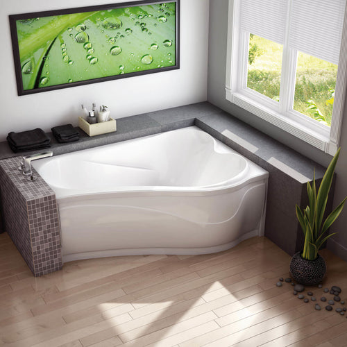 Murmur 6043 ASY Acrylic Drop-in Left-Hand Drain Bathtub in White