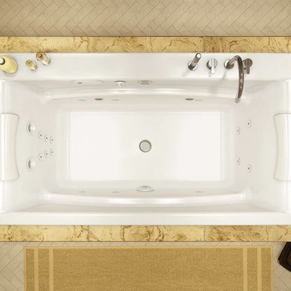 Optik C 66 x 36 Acrylic Drop-in Center Drain Bathtub in White