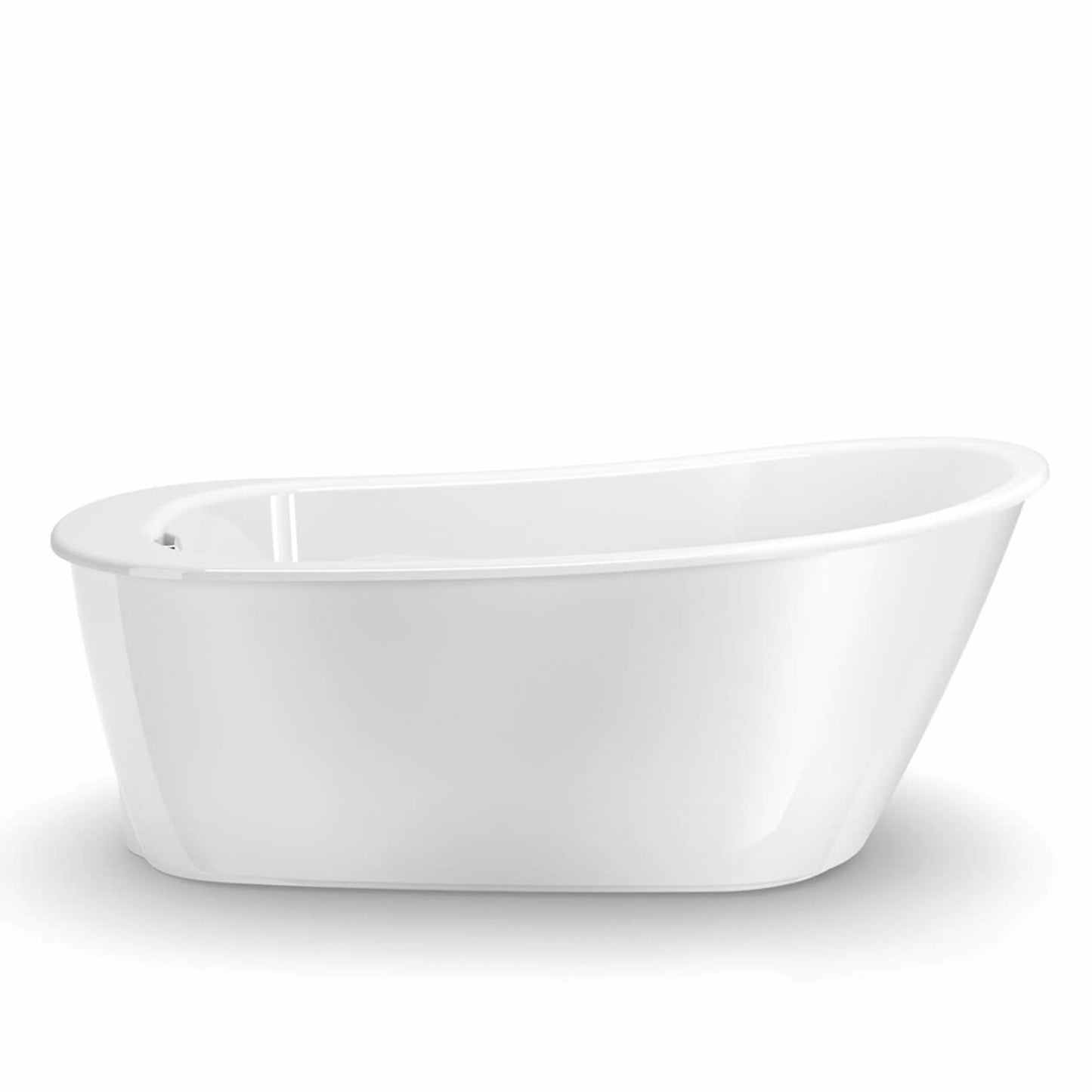 Sax 6032 AcrylX Freestanding End Drain Bathtub in White with White Skirt