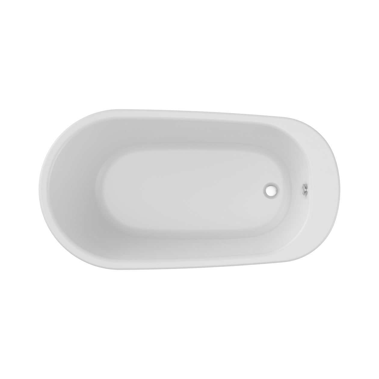 Sax 6032 AcrylX Freestanding End Drain Bathtub in White with White Skirt
