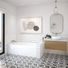 Rubix 6032 AFR DTF Acrylic Alcove Left-Hand Drain Bathtub in White