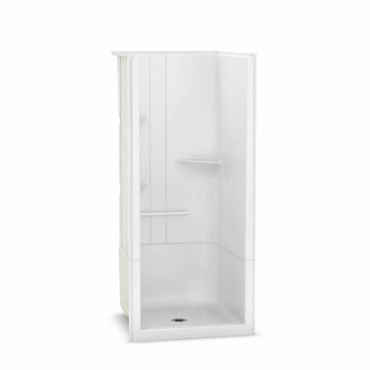Camelia SH-3636 Acrylic Alcove Center Drain Two-Piece Shower in White