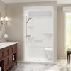 Camelia SHR-4834 Acrylic Alcove Center Drain Three-Piece Shower in White